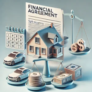 Asset division in financial agreements