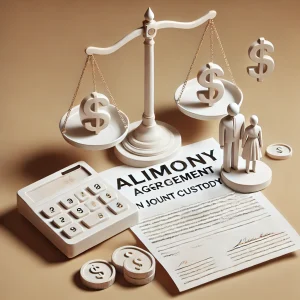 Payment of alimony in joint custody