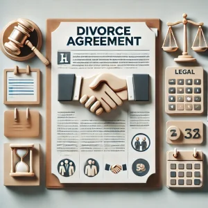 Signing a divorce agreement