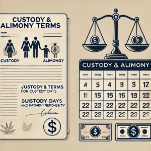 Financial responsibilities in joint custody alimony